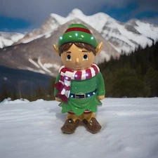 Plow & Hearth Lighted  (solid /twinkling ) Elf Boy 18” Indoor/Outdoor  RETIRED