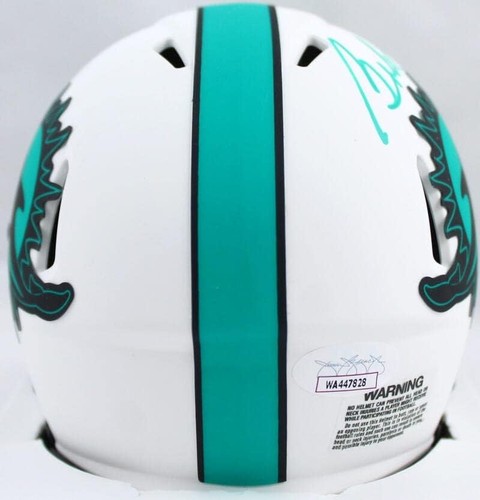 Bob Griese Autographed Miami Dolphins Lunar Speed Mini Helmet- JSA W *Teal - Picture 7 of 7