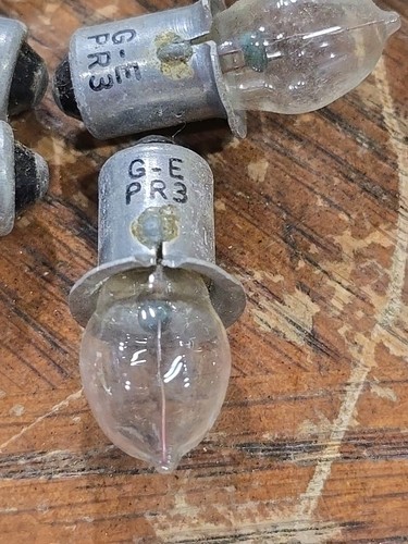 3-PK GE PR3 3.6V .5A Miniature Vtg Radio Dash Bulb Light Flashlight Lamp 25193 - Picture 5 of 6