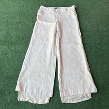 Sz 10- Ralph Lauren Purple Label wool flared chino pants women  s ivory cottage