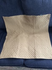 VTG Ralph Lauren Quilted Pillow Cover Gold/Khaki