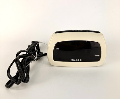 VTG Sharp SPC085 Digital Alarm Clock Electric Powered Battery Backup 4.5''x2.5''