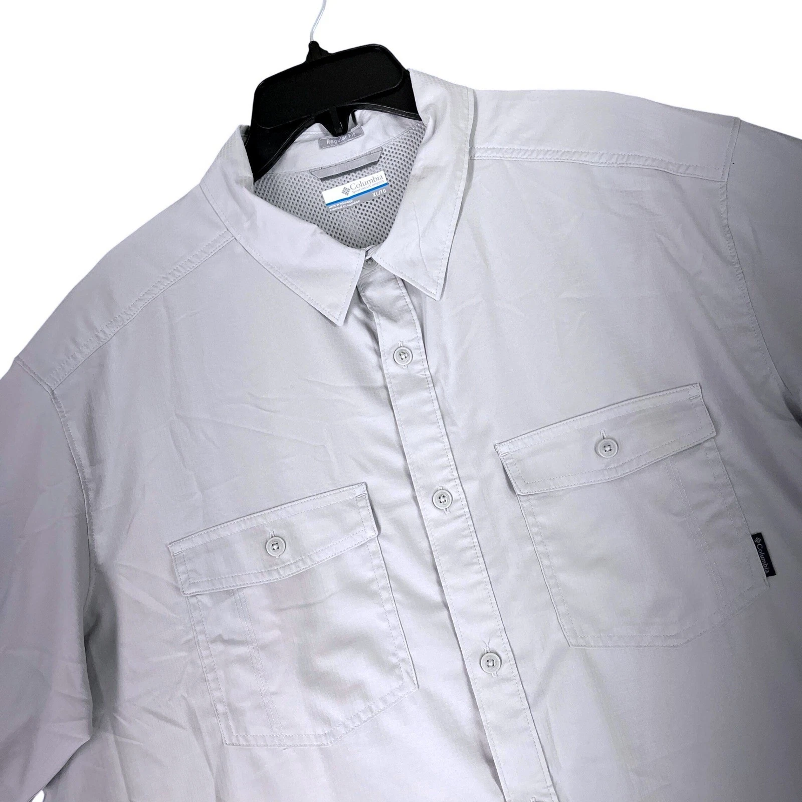 Columbia PFG Fishing Shirt Mens XL Omni-Shade UPF 40 Sun Regular Fit Technical