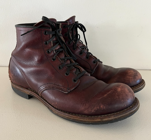 Red Wing Beckman Boots Heritage 9011 Size 9.5D MADE IN USA Shoes Black Cherry - Picture 1 of 12