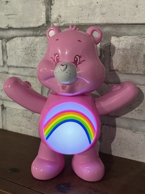 Care Bears Light-Up Belly: CHEER BEAR 8'' Figure! Arms Move Up & Down