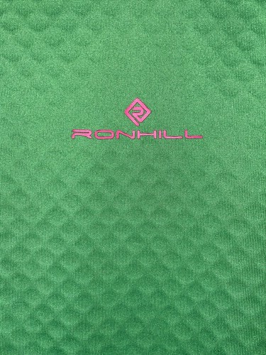 RONHILL Thermal Tech Prism 1/2 Zip Mid Layer Mens XL Green Pullover Running Top - Picture 3 of 12