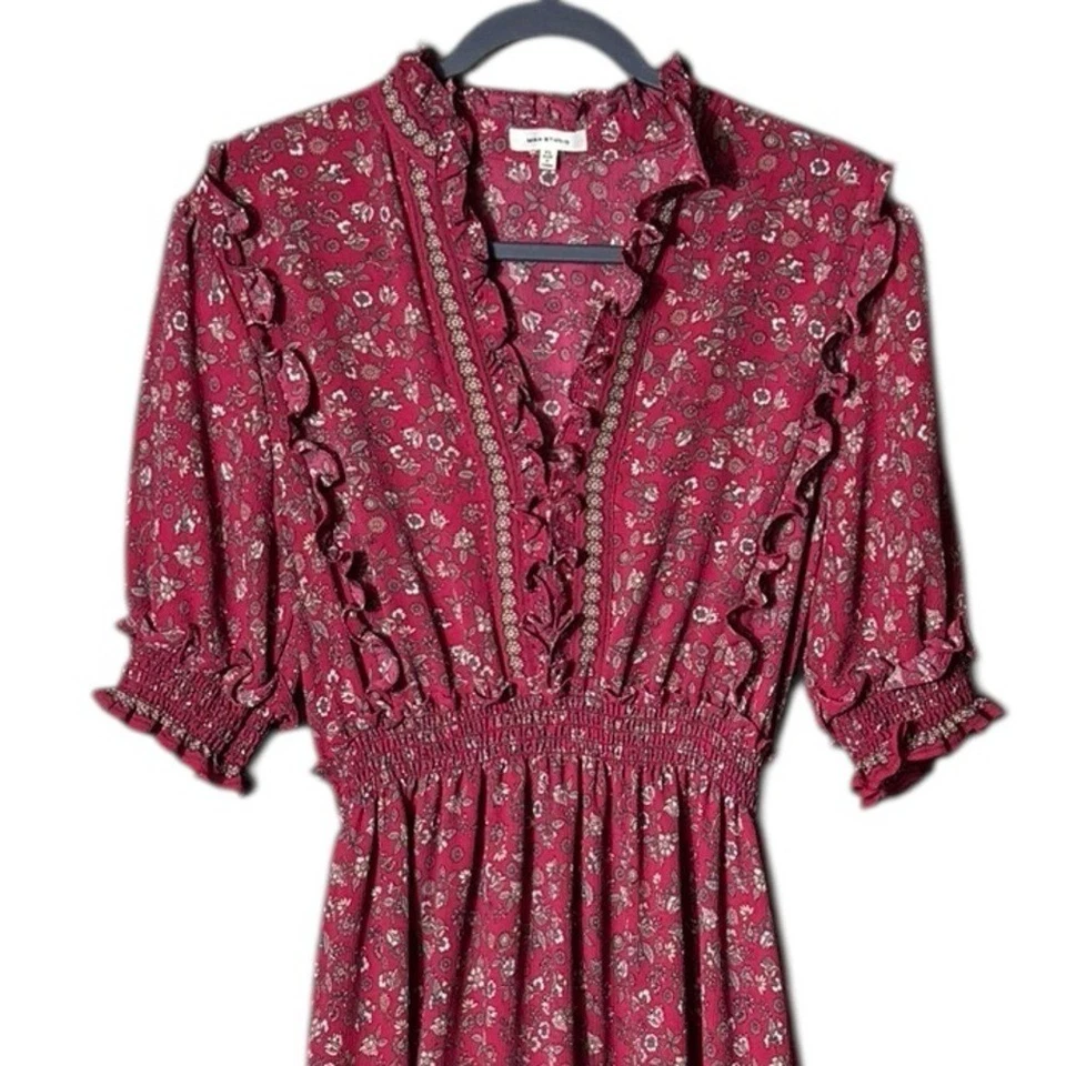 Maxi Vestido Max Studio Prairie Talla XL Cottagecore Campesino Country Bohemio Foto 2 de 4