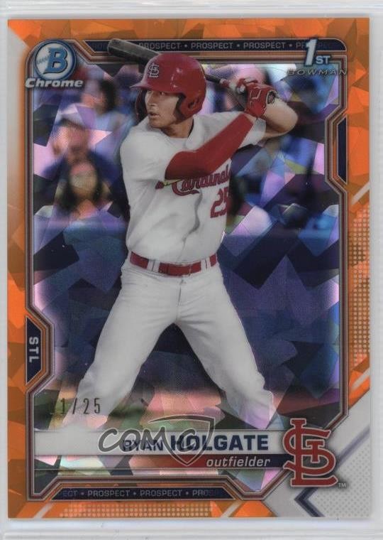 2021 Bowman Chrome Draft Sapphire Edition Orange 1/25 Ryan Holgate #BDC-148 0u46