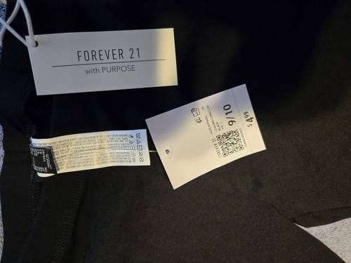 Girls Black Leggings Size 9-10 Forever 21 - Picture 3 of 5