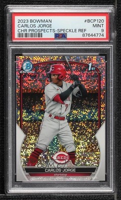 2023 Bowman Chrome Prospects Speckle Refractor 75/299 Carlos Jorge #BCP-120 wq8