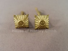 152855: Zwei goldene Rangsterne f&uuml;r Schulterklappen Schulterst&uuml;cke, Neusilber