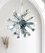 Crystal Sputnik Chandelier Modern 6 Light Fixture Ceiling Pendant Lamp Chrome