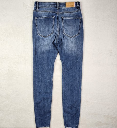 Stradivarius Damen Skinny Jeans Raw Hem Größe 6 Mid Rise Blau Denim - Bild 3 von 8