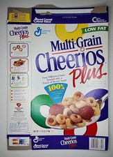 General Mills Multi Grain Cheerios Plus Cereal Box 1998