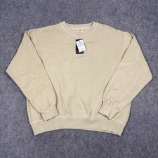 Cotton On Long Sleeve Casual Crewneck Sweatshirt Fit Men's Size Medium Beige NWT