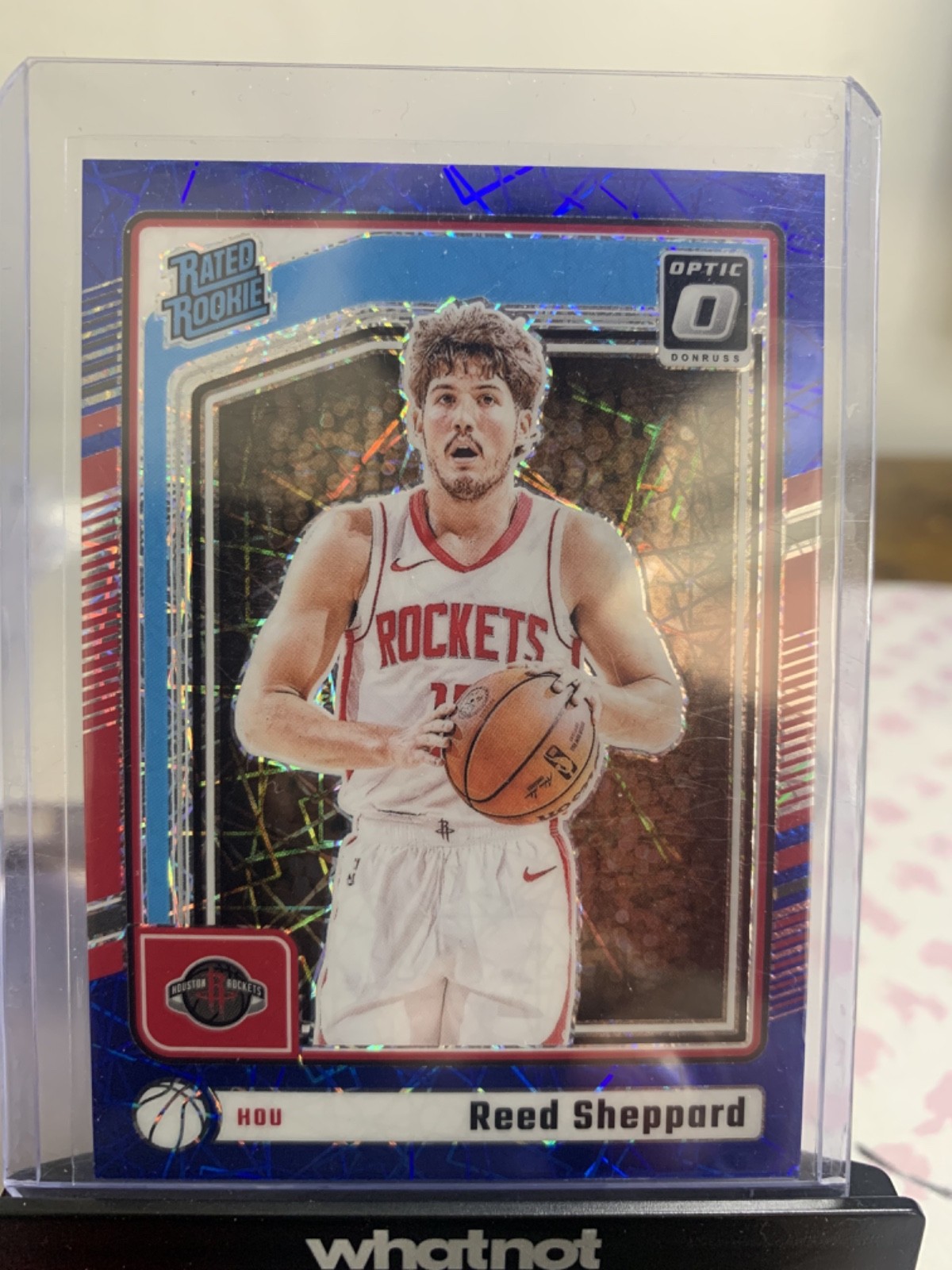 Reed Sheppard 2024-25 Panini Donruss Optic - Rated Rookie Blue Velocity #255