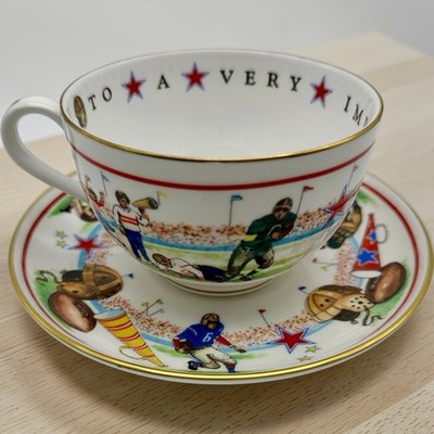 Royal Worcester England  To A Very Important Person  Large Cup/saucer Football