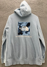 The North Face Women s Pullover Hoodie Blue Size Medium M Never Stop Exploring
