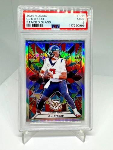 2024 CJ Stroud Panini Mosaic Stained Glass PSA 9 Texans