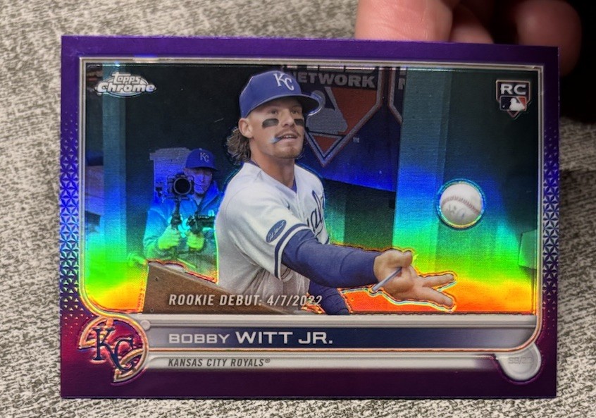 Bobby Witt Jr. 2022 Topps Chrome Update #USC176 Rookie Debut - Purple Refractor