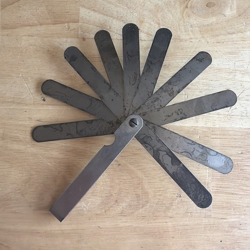 Indestro Super 10 Blade Folding Feeler Gauge Set No. 210 Vtg Made in USA - Bild 9 von 15