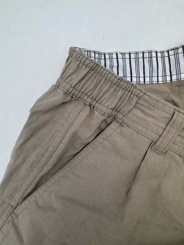 Vintage Bugle Boy Pleated Shorts Baggy 34 Beige Khaki Chino Casual Slacks 90s . - Picture 9 of 15