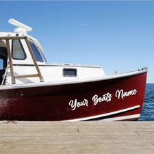 Personalised Boat Name Sticker Custom Vinyl Decals Graphics Large