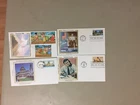 Four SILK fdc:Palau,New Zealand ,US