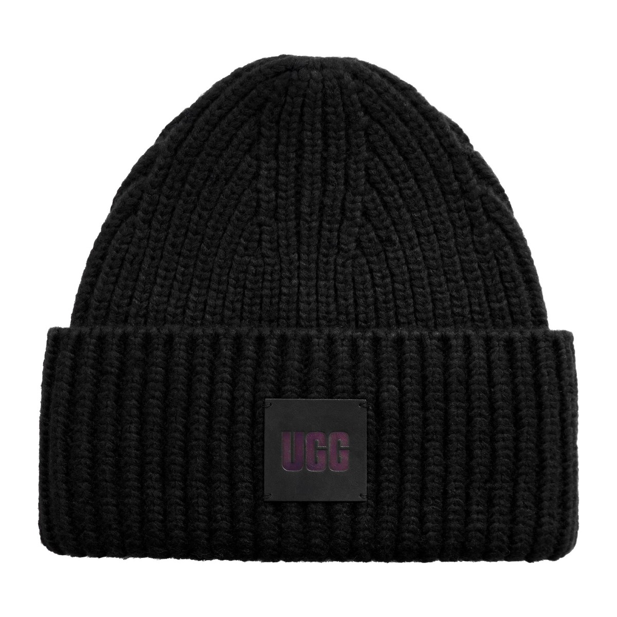 UGG Women's Chunky Rib Knit Warm Winter Beanie Hat, Black, One