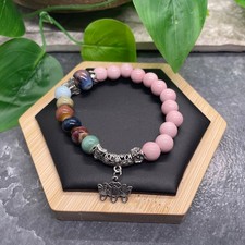 Handmade Ceramic Bead Beaded Stackable 6.5 Plus Stretch Bracelet New B521