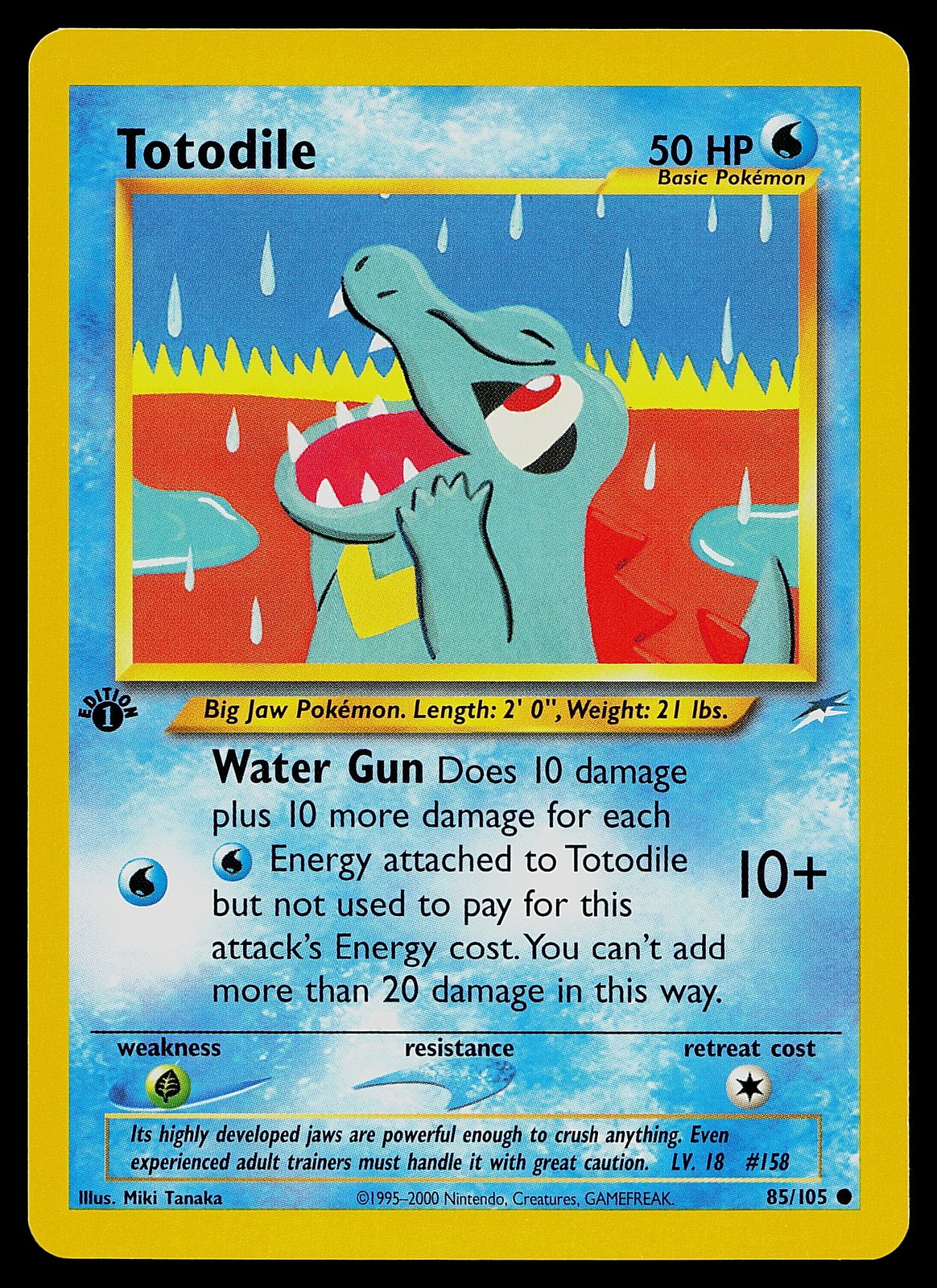 Pokemon Card - Totodile Neo Destiny 85/105 Common 1st Edition