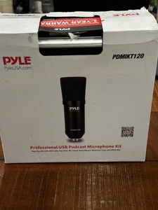 NEW Pyle USB Condenseur audio-cardioïde Mic wDesktop support & Filtre pop PDMIKT120