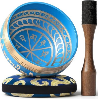 Tibetan Singing Bowl Set   Easy to Play Meditation Bowl with Cushion & Mallet