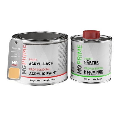 Pantone 156C Orange Acryl Lack seidenmatt 0,75 Liter 750 ml Dose inkl. Härter