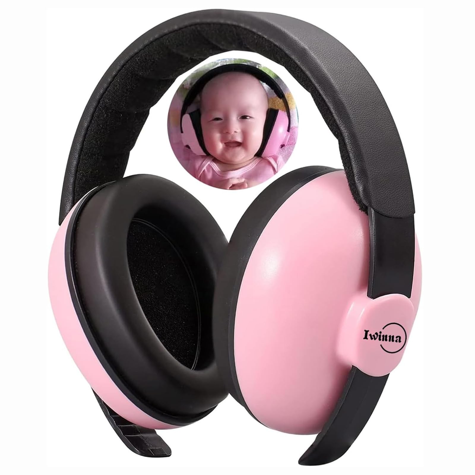 Casque anti bruit bébés 0-2 ans à haute atténuation et bandeau élastique bleu