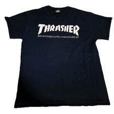 Thrasher Skateboard Magazine Logo T-Shirt Black Men's Medium Skate Streetwear
