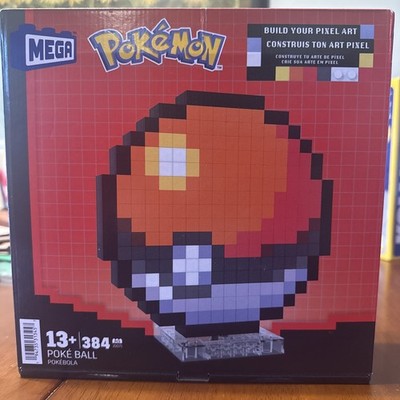Mega Bloks Pokemon Classic Poke Ball, Pixel Art, 342 Piece Building Set NEW