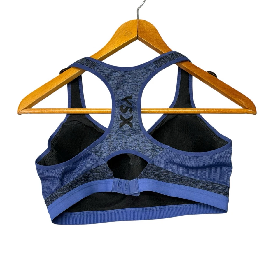 VSX Womens Sports Bra 38D Blue Pullover Racerback Push up Padded  - Image 4 of 4