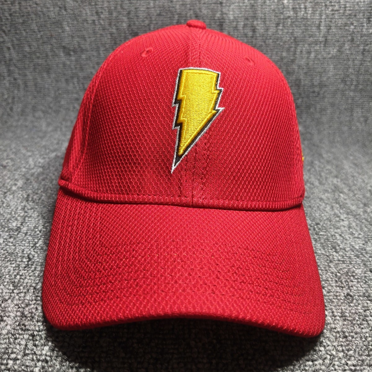 New Era Shazam Red Hat Cap Yellow Lightning Bolt Logo