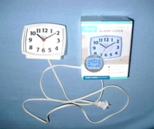 Equity by La Crosse Electric Silent Sweep Analog Alarm Clock - White # 33100