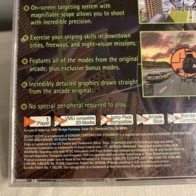 Silent Scope Sega Dreamcast, 2000 W/Registration Card Excellent Condition Tested