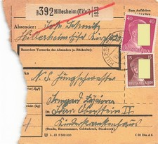 690434) DR Paketkarte aus Hillesheim Eifel 