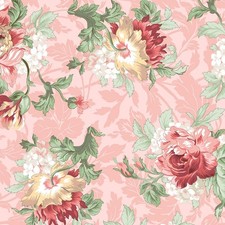 REGAL ROSE Large Floral Pink Quilt Fabric by Maywood sold by 1/2 yard #10681