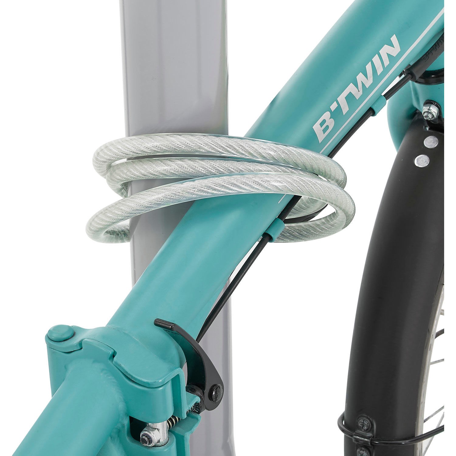 Global Industrial Deluxe Wave Bike Rack 5-Bike Capacity Flange Mount Gray