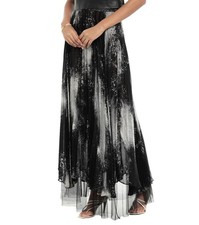 John Galliano Paris Silk Tulle Splatterpaint Maxi Skirt