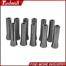 11Pcs R8 Collet Set 1/8" 3/16" 1/4" 5/16" 3/8" 7/16" 1/2" 9/16" 5/8" 11/16" 3/4"