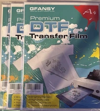 3 Packs GFANSY DTF Transfer Film 50 Sheets Each