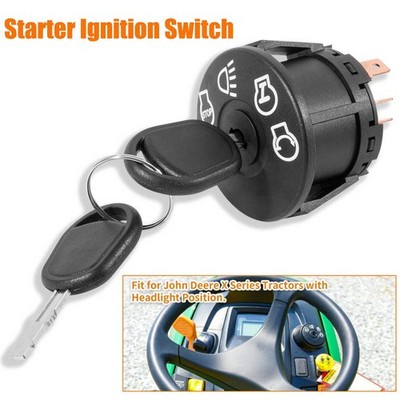 Ignition Switch For John Deere 310X540 X530X100 X300 X390 X500 X520 w/2 Keys