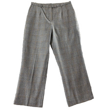 Pendleton Vintage Wool Pants Women 10 Brown Plaid Classic Dress Trousers USA