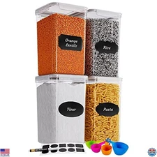 Chef's Path Extra Large Airtight Food Storage Containers Set of 4 (7qt) - Clear